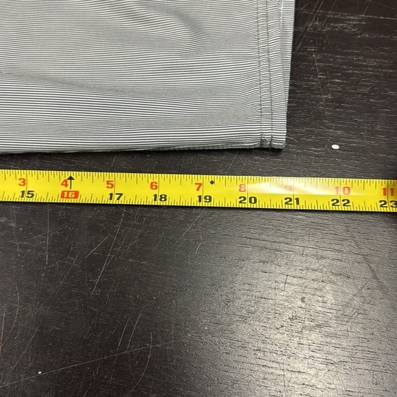 O’Neill hybrid, swim trunk flat front shorts subtle pinstripe gray 34 - Picture 13 of 15